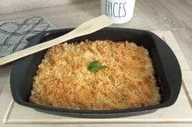 Gratin de courgette à la ricotta et crumble au Thermomix