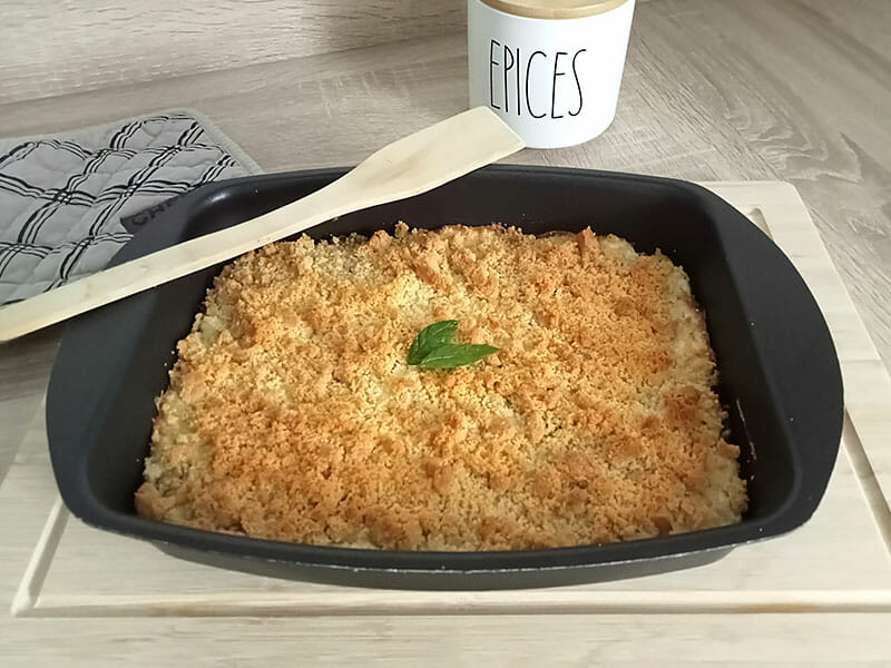 Gratin de courgette à la ricotta et crumble au Thermomix