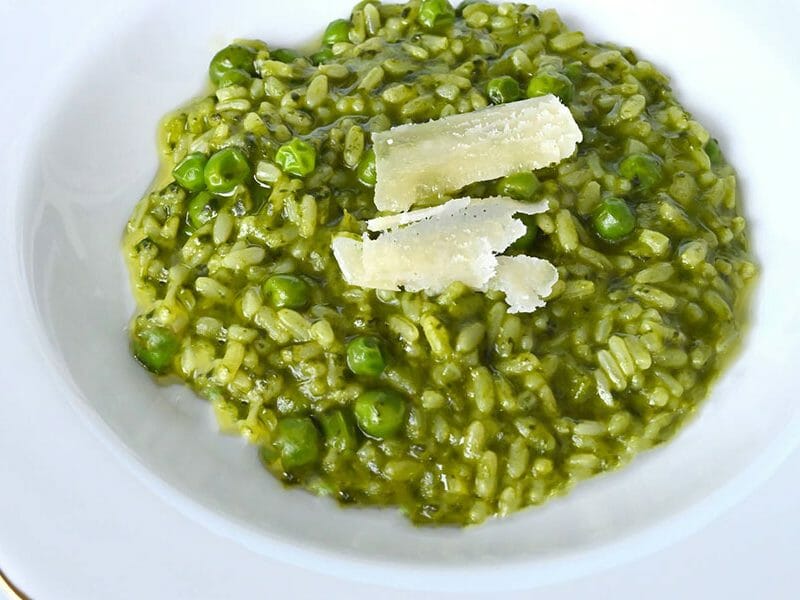 Risotto aux épinards et petits pois au Thermomix