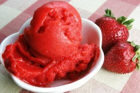 Sorbet à la fraise au Thermomix