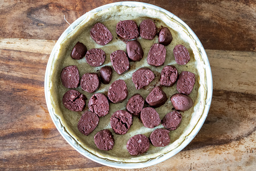 Tarte boudin noir Thermomix