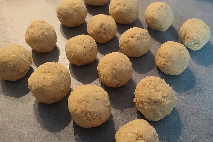 Les boulettes formées