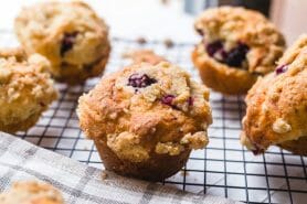 Muffins aux mûres façon crumble au Thermomix
