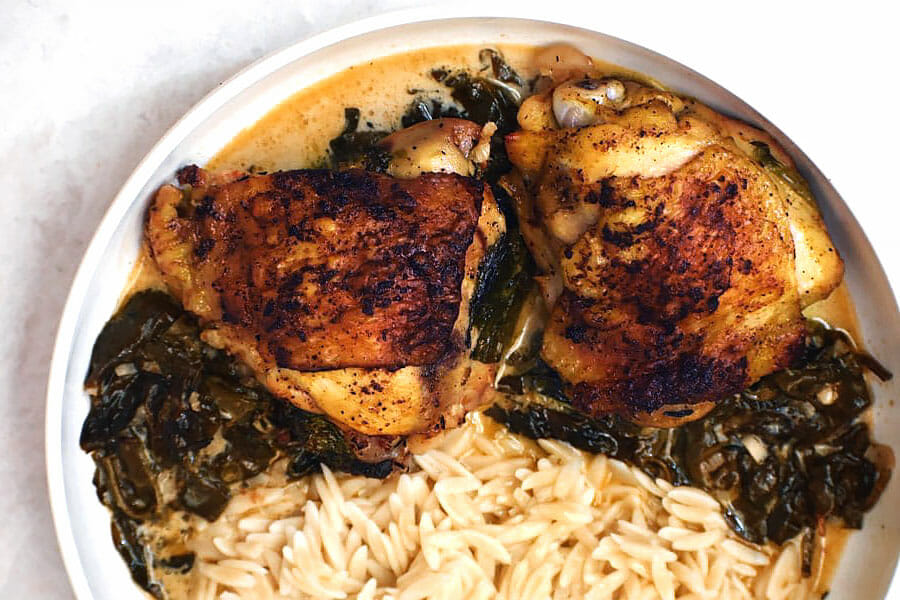 Poulet sauce crémeuse au citron au Thermomix - Cookomix