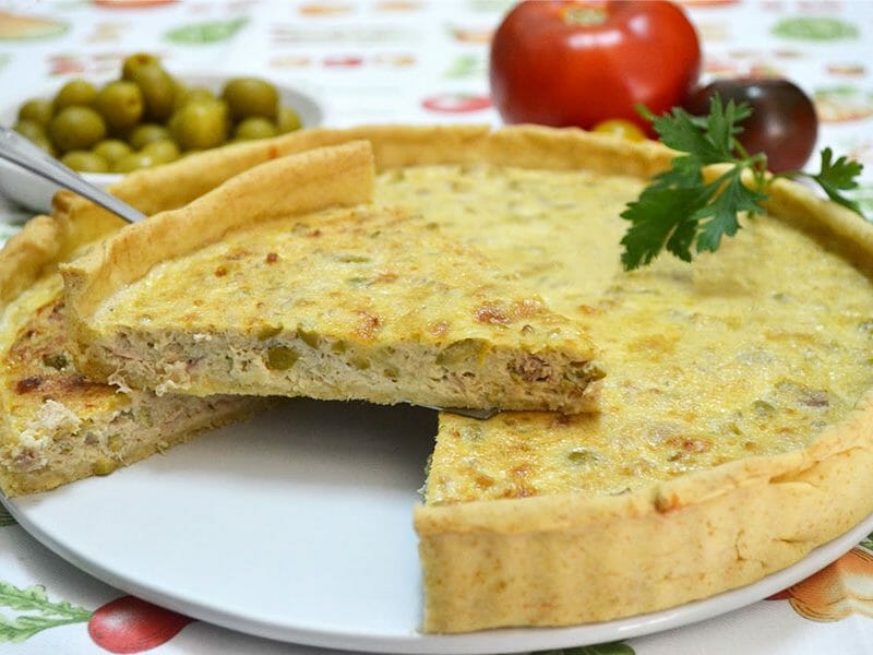 Quiche au thon et aux olives vertes au Thermomix