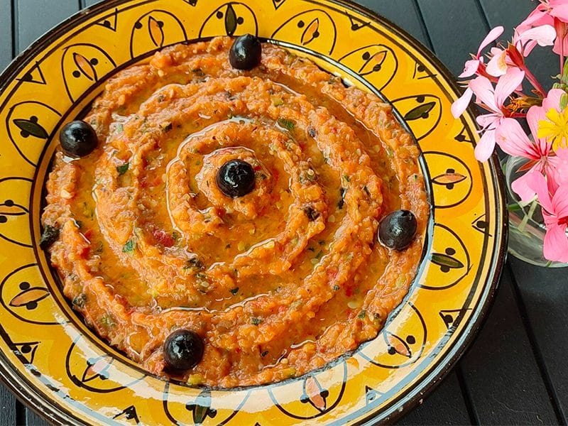 Salade aubergines, courgettes et tomates au Thermomix