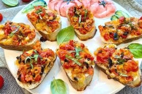 Crostini tomates, olives et mozzarella au Thermomix
