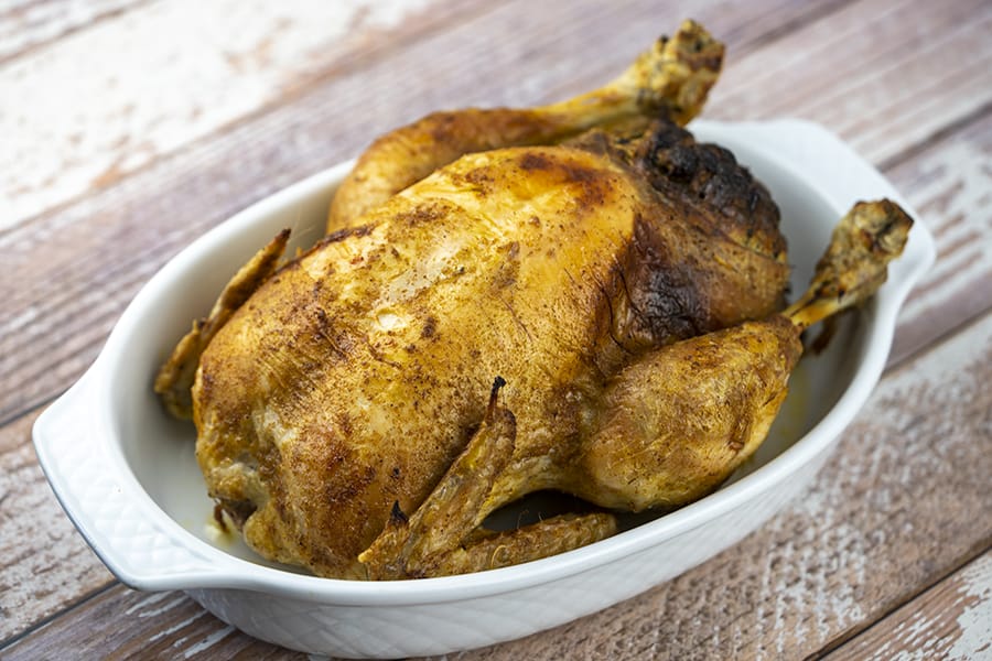 Poulet farci ail et olives vertes au Thermomix - Cookomix