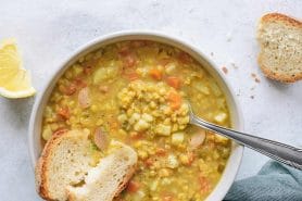 Mitonnée de pois cassés aux saucisses au Thermomix