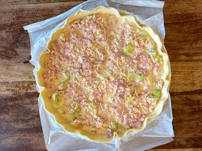 Tarte aux poireaux et jambon au Thermomix