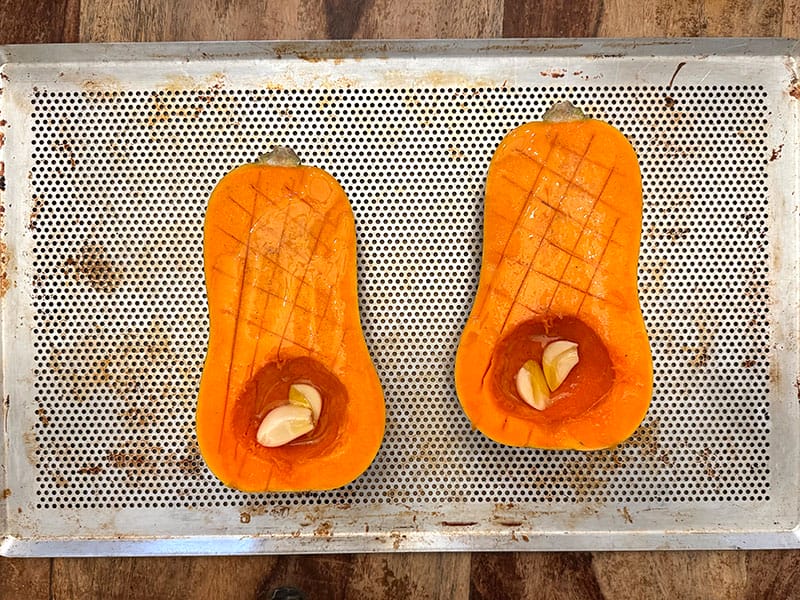 Butternut avant passage au four