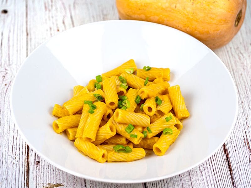 Tortiglioni à la crème de butternut confite au four au Thermomix