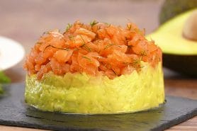 Tartare aux 2 saumons sur purée d’avocat au Thermomix