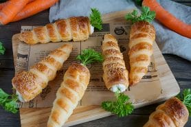 Carottes feuilletées à la crème de saumon au Thermomix