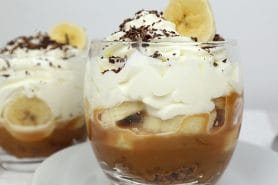 Verrines banane, confiture de lait et chantilly au Thermomix