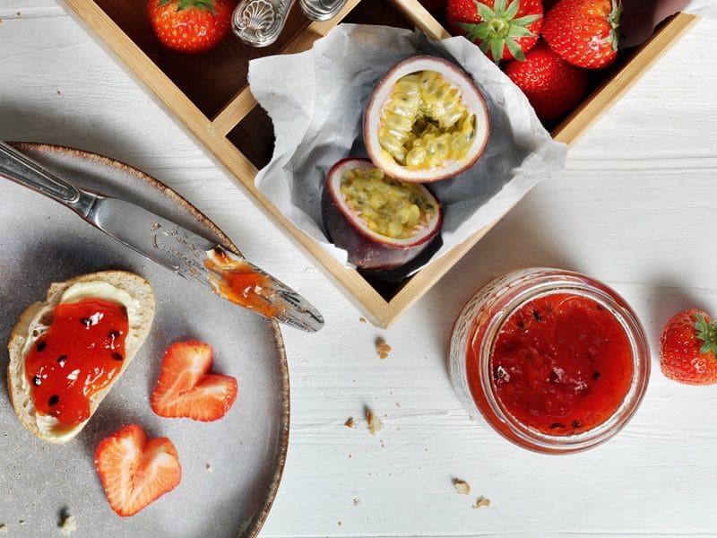 Confiture de fraises et fruits de la passion au Thermomix