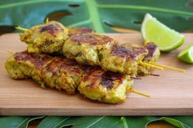 Brochettes de poulet au curcuma au Thermomix