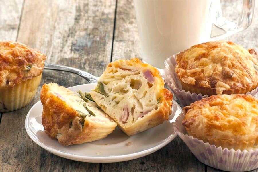 Mini muffins au jambon et olives vertes au Thermomix Cookomix