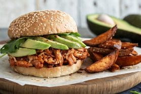 Burger d’effiloché de poulet au Thermomix