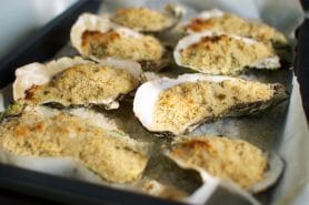 Huîtres gratinées au champagne et parmesan au Thermomix