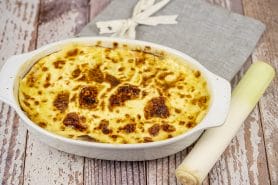 Flan poireaux, saumon fumé et mozzarella au Thermomix
