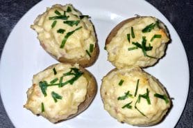 Pommes de terre farcies à la purée d’endives et aux lardons au Thermomix