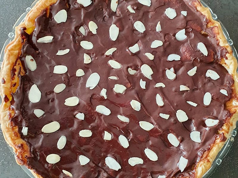 Tarte poires, amandes, chocolat au Thermomix