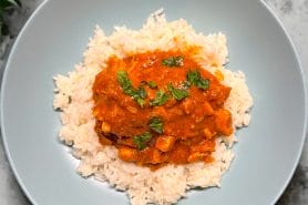 Curry crémeux de poulet tomates et amandes au Thermomix