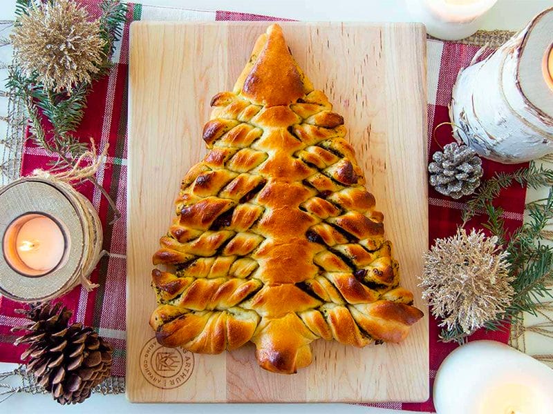 Sapin brioché au pesto au Thermomix