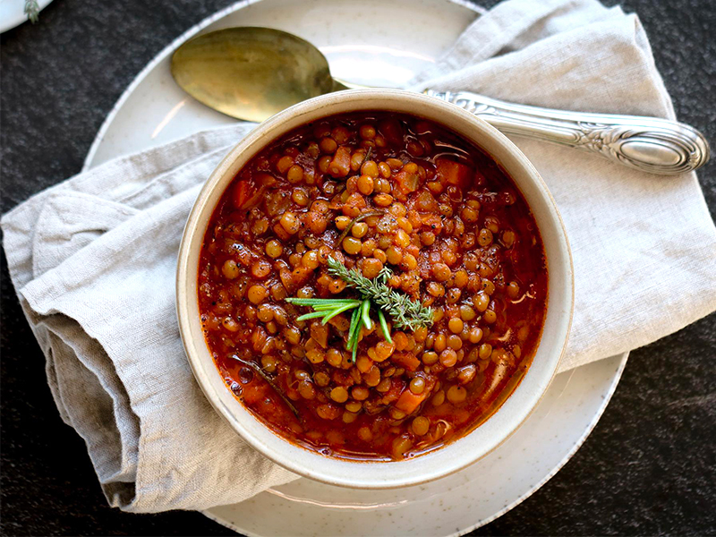 Mijoté de lentilles épicées au Thermomix