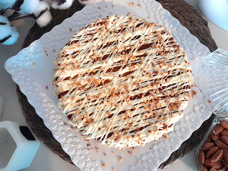 Moelleux éclats d&rsquo;amandes & chocolat blanc au Thermomix