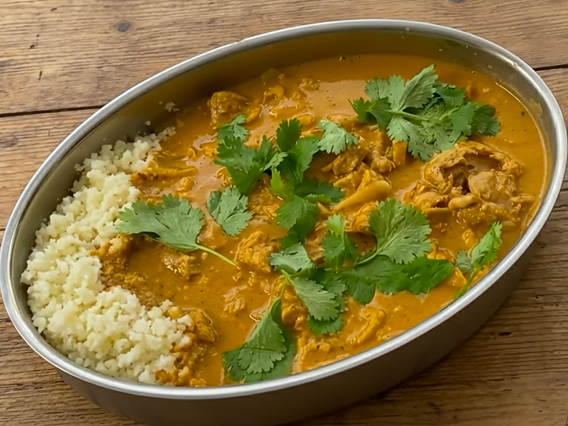 Curry poulet chou-fleur au lait de coco au Thermomix