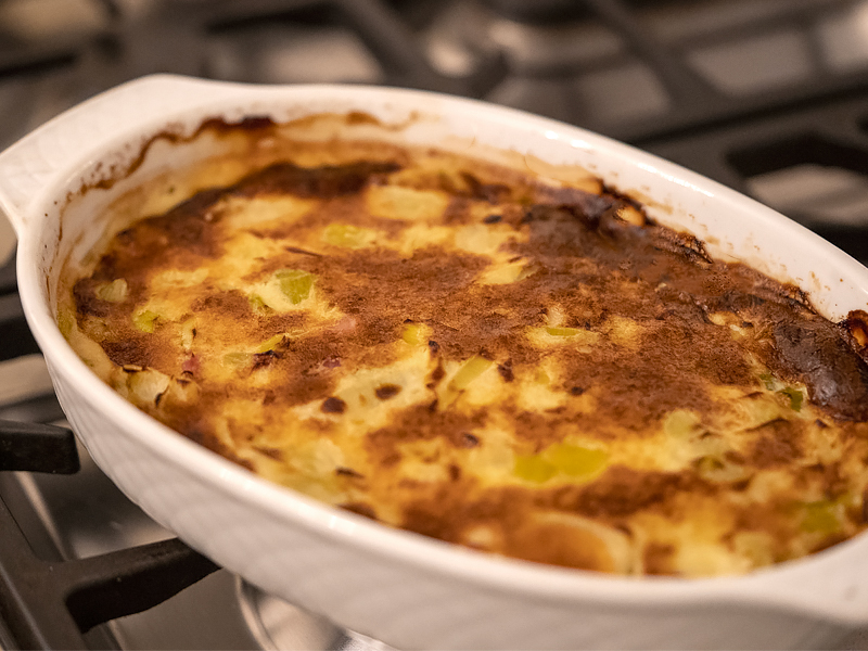 Flan roquefort et poireaux au Thermomix