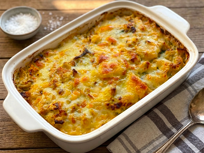 Gratin de poulet rôti et pommes de terre au Thermomix