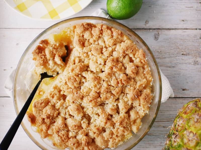 Crumbles aux fruits exotiques au Thermomix