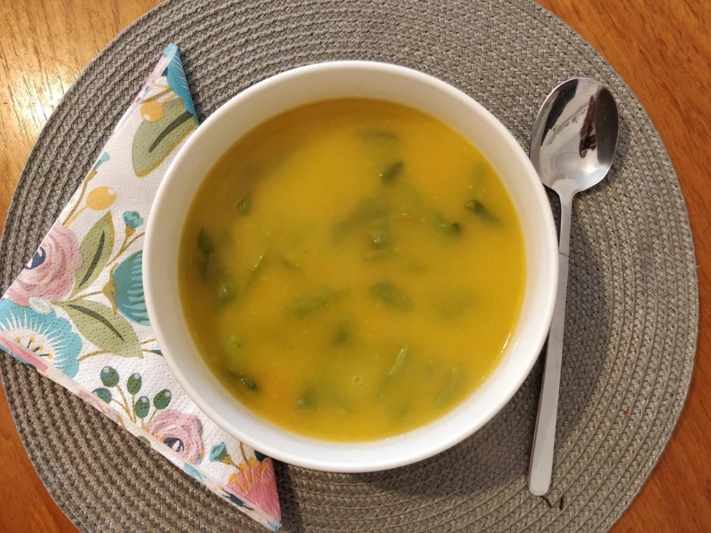 Soupe haricots verts et carottes au Thermomix