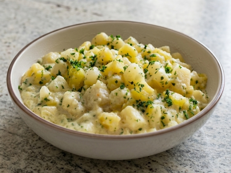Poêlée crémeuse chou-rave et pommes de terre au Thermomix