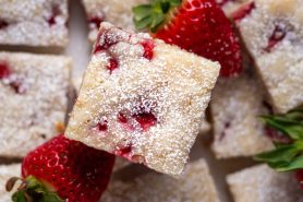 Blondie aux fraises au Thermomix