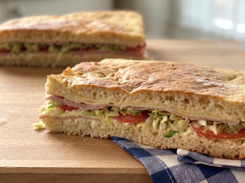 Foccacia sandwich au Thermomix