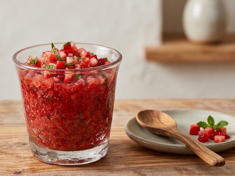 Granité fraises au Thermomix