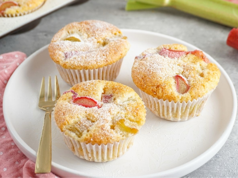 Muffins à la rhubarbe au Thermomix