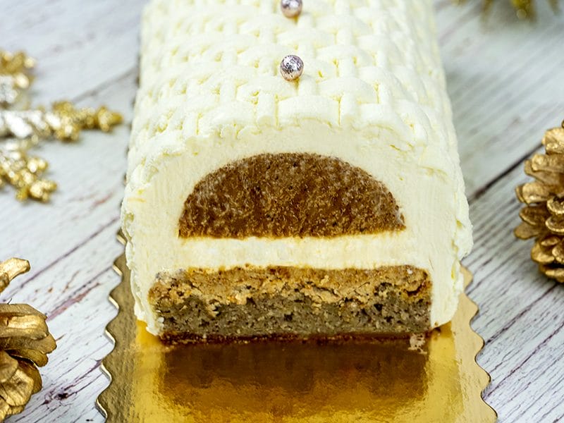 Cliquez pour zoomer ! Bûche vanille praliné Thermomix par Minou