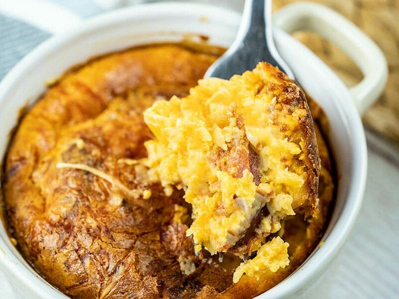 Cliquez pour zoomer ! Clafoutis cancoillotte, poireaux et chorizo Thermomix par Minou