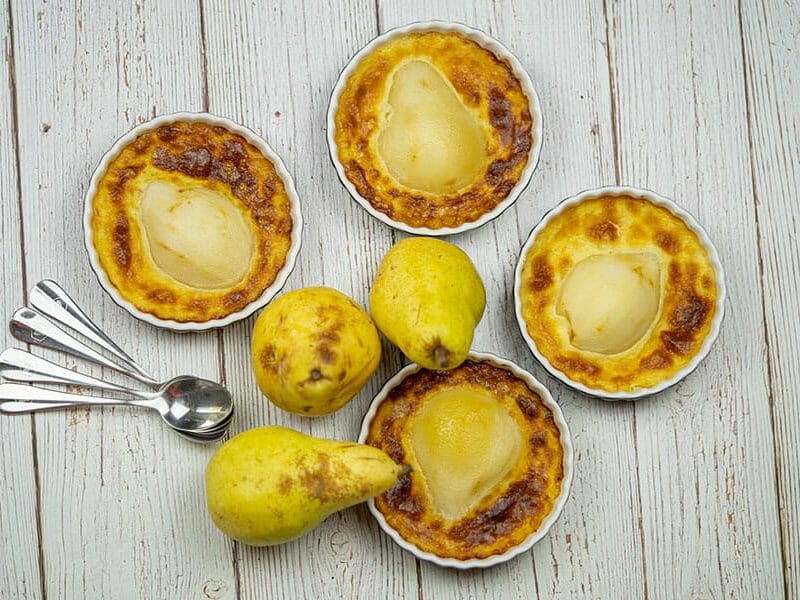 Cliquez pour zoomer ! Petits flans à la poire Thermomix par Minou