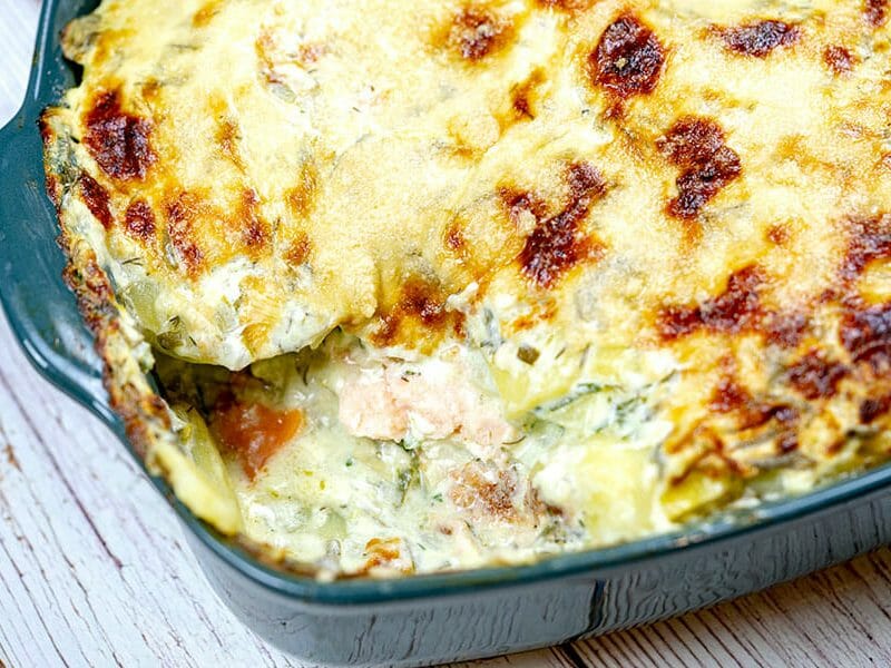 Cliquez pour zoomer ! Gratin aux deux saumons Thermomix par Minou