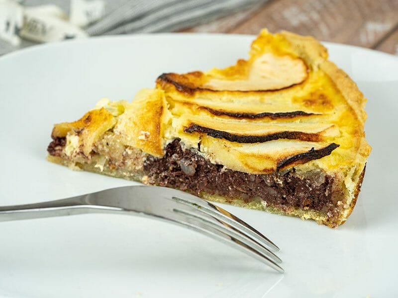 Cliquez pour zoomer ! Tarte au boudin noir et aux pommes Thermomix par Minou