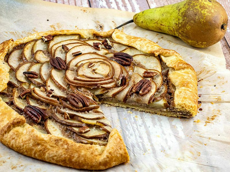 Cliquez pour zoomer ! Tarte rustique poire pécan Thermomix par Minou