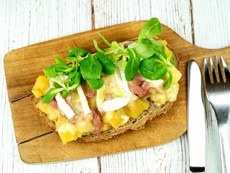 Cliquez pour zoomer ! Tartines normandes pommes et camembert Thermomix par Minou