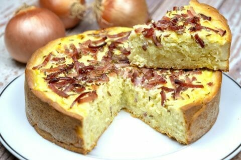 Cliquez pour zoomer ! Zwiebelkuchen – gâteau aux oignons Thermomix par Minou