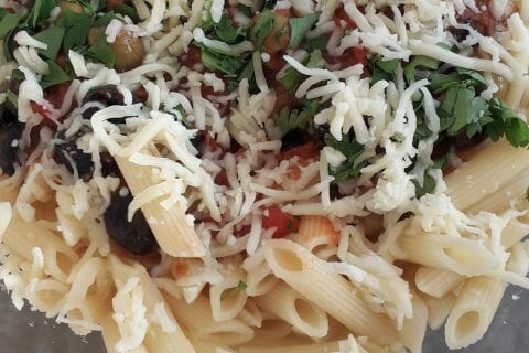 Cliquez pour zoomer ! Penne alla puttanesca au Thermomix